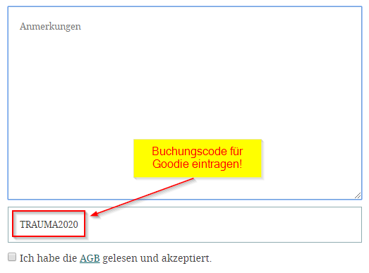 Buchungscode - Trauma im Coaching